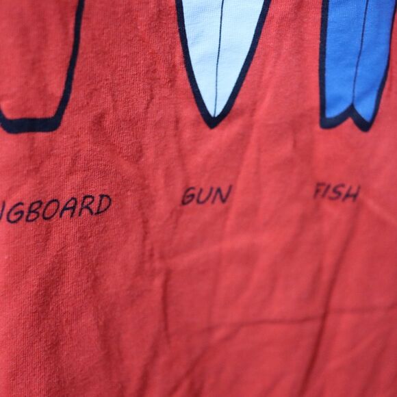 Penguin Red Surf Board Graphic Tshirt LG - Picture 5 of 7